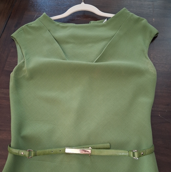 MaxMara Dresses & Skirts - Max Mara Green Sheath Dress With Belt